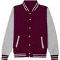 AWDis Just Hoods Veste Varsity burgundy/heather_grey