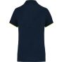 WK Designed To Work Polo Day To Day contrasté manches courtes femme navy/fluorescent_yellow