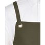 SG Accessories - Bistro Provence - Crossover Eyelets Bib Apron with Pocket olive