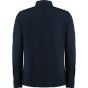 Kustom Kit Tailored Fit Pique Shirt Long Sleeve Navy