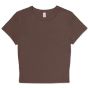 Bella + Canvas Women's micro rib baby tee solid_cocoa_blend