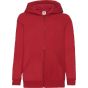 fruit of the loom Kids classic hooded sweat jacket red