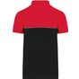 WK Designed To Work Polo bicolore écoresponsable manches courtes unisexe black/red