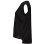 Bella Women's flowy muscle tee with rolled cuff black