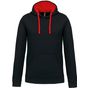 Kariban Sweat à capuche bicolore navy/red
