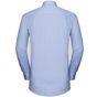 Russell Collection Men’s long sleeve tailored herringbone shirt light_blue