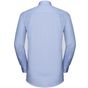 Russell Collection Men’s long sleeve tailored herringbone shirt light_blue