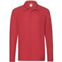 fruit of the loom Premium Long Sleeve Polo - rouge - 2XL