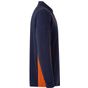 Velilla Polo bicolore manches longues navy/orange