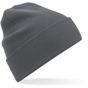 Beechfield Bonnet Original à revers en Coton Biologique gris graphite