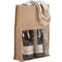Kimood Sac porte bouteilles en jute natural/gold
