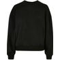 Build Your Brand Ladies Oversized Crewneck Sweatshirt black