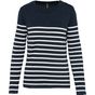 Kariban Pull marin femme striped_navy/off_white