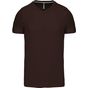Kariban T-shirt col V manches courtes chocolate