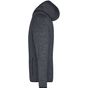 James&Nicholson Men's Knitted Fleece Hoody dark_melange/black