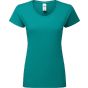 fruit of the loom Ladies Iconic 195 ringspun premium T ocean_teal