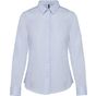 Kariban Chemise popeline manches longues femme  striped_pale_blue