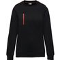 WK Designed To Work Sweat-shirt Day To Day zip poche contrastée unisexe - black/red - XL