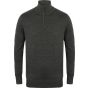Henbury Men's 1/4 zip jumper grey_marl