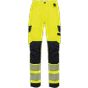 WK Designed To Work Pantalon de sécurité recyclé multipoches unisexe hi_viz_yellow/navy
