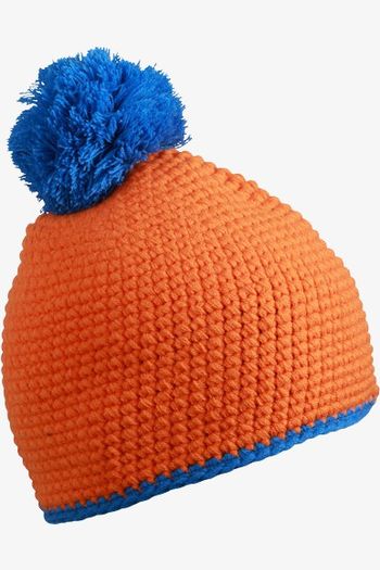 Image produit Pompon Hat with Contrast Stripe