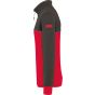 WK Designed To Work Sweat-shirt écoresponsable col zippé unisexe red/dark_grey