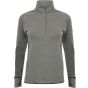 Tombo Ladies' long sleeved 1/4 zip top grey_marl