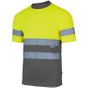 Velilla T-shirt technique bicolore haute visibilité fluo_yellow/grey