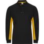 Velilla Polo bicolore manches longues black/yellow