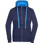 James&Nicholson Ladies' Lifestyle Zip-Hoody navy/cobalt