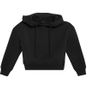 Build Your Brand Girls Cropped Sweat Hoody black
