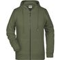 James&Nicholson Ladies´ Zip-Hoody olive