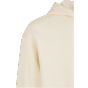 Build Your Brand Fluffy Zip Hoody White sand