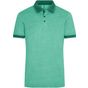 James&Nicholson Men´s Heather Polo green_melange/dark_green