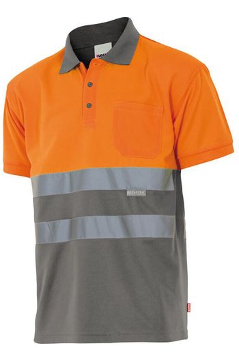 Image produit Polo bicolore manches courtes haute visibilité