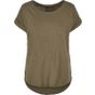 Build Your Brand Ladies Long Slub Tee olive