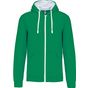 Kariban sweat-shirt zippé capuche contrastée light_kelly_green/white