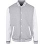 Build Your Brand Basic Basic College Jacket heather_grey/white