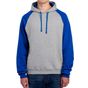 Jerzees Nublend® colour-block raglan hooded sweatshirt oxford/royal