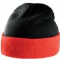 K-up Bonnet bicolore avec revers black/red