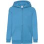 fruit of the loom Kids Classic Hooded Sweat Jacket azure_blue
