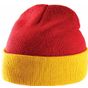 K-up Bonnet bicolore avec revers red/yellow