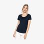 Kariban T-shirt bio col à bords francs manches courtes femme