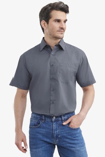 Image produit Chemise en Popeline Polyester/Coton classique manches courtes homme