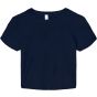 Bella Women's micro rib baby tee solid_navy_blend