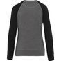 kariban Sweat-shirt BIO bicolore col rond manches raglan femme grey_heather/black