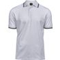 Tee Jays Luxury stripe stretch polo white/navy