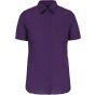 Kariban Chemise popeline polycoton manches courtes entretien facile femme - purple - M