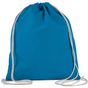 Kimood Petit sac à dos en coton bio avec cordelettes tropical_blue