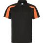 AWDis Just Cool Contrast cool polo jet_black/electric_orange